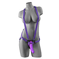 Страпон харнес на ременях Dillio Strap-On Suspender Harness 19см