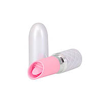 Вібратор помада з язичком стимулятором Lusty Luxurious Flickering Massager Pillow Talk Pink