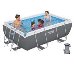 Каркасний басейн Bestway 56629-5, 282 х 196 х 84 см (2 006 л/год, тент, підстилка, сходи 91 см)