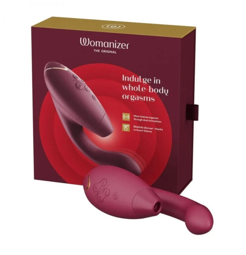 Безконтактний кліторальний стимулятор Womanizer Duo 2 Bordeaux, фото 1