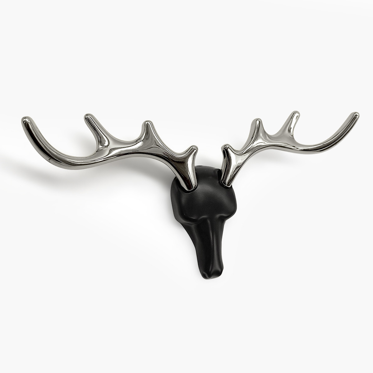Декоративний меблевий гачок Deer чорний/хром