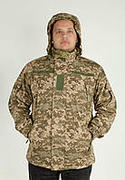 Куртка парка тактическая зимняя на синтепоне и флисе, ткань палатка Пиксель ММ-14, 46 48 50 52 54 56 58 60