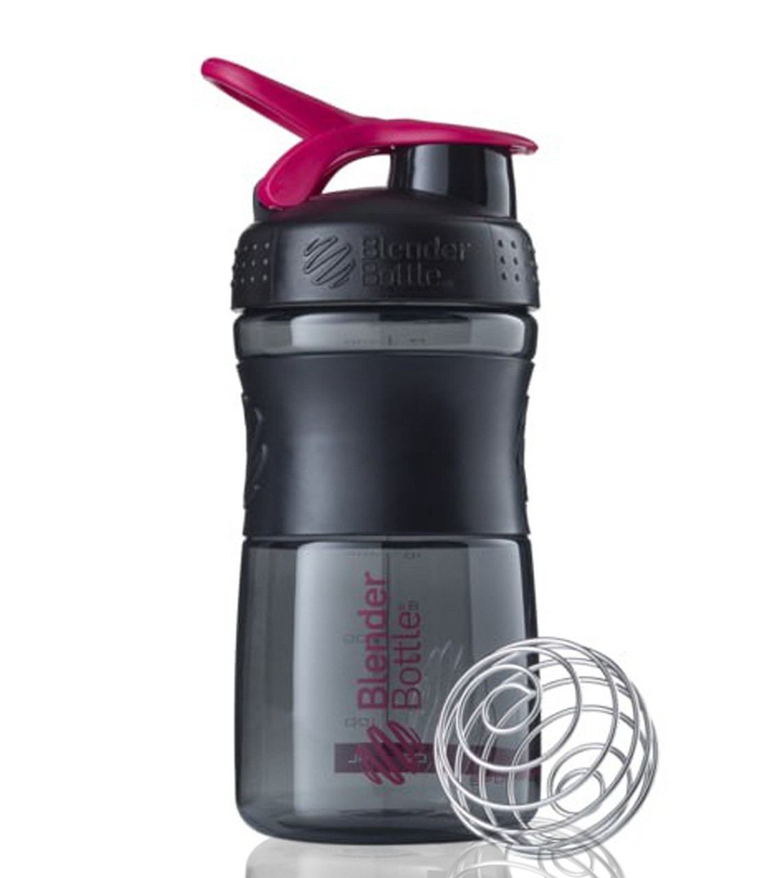 Шейкер спортивний (пляшка) BlenderBottle SportMixer 20oz/590ml Black/Plum (Original)
