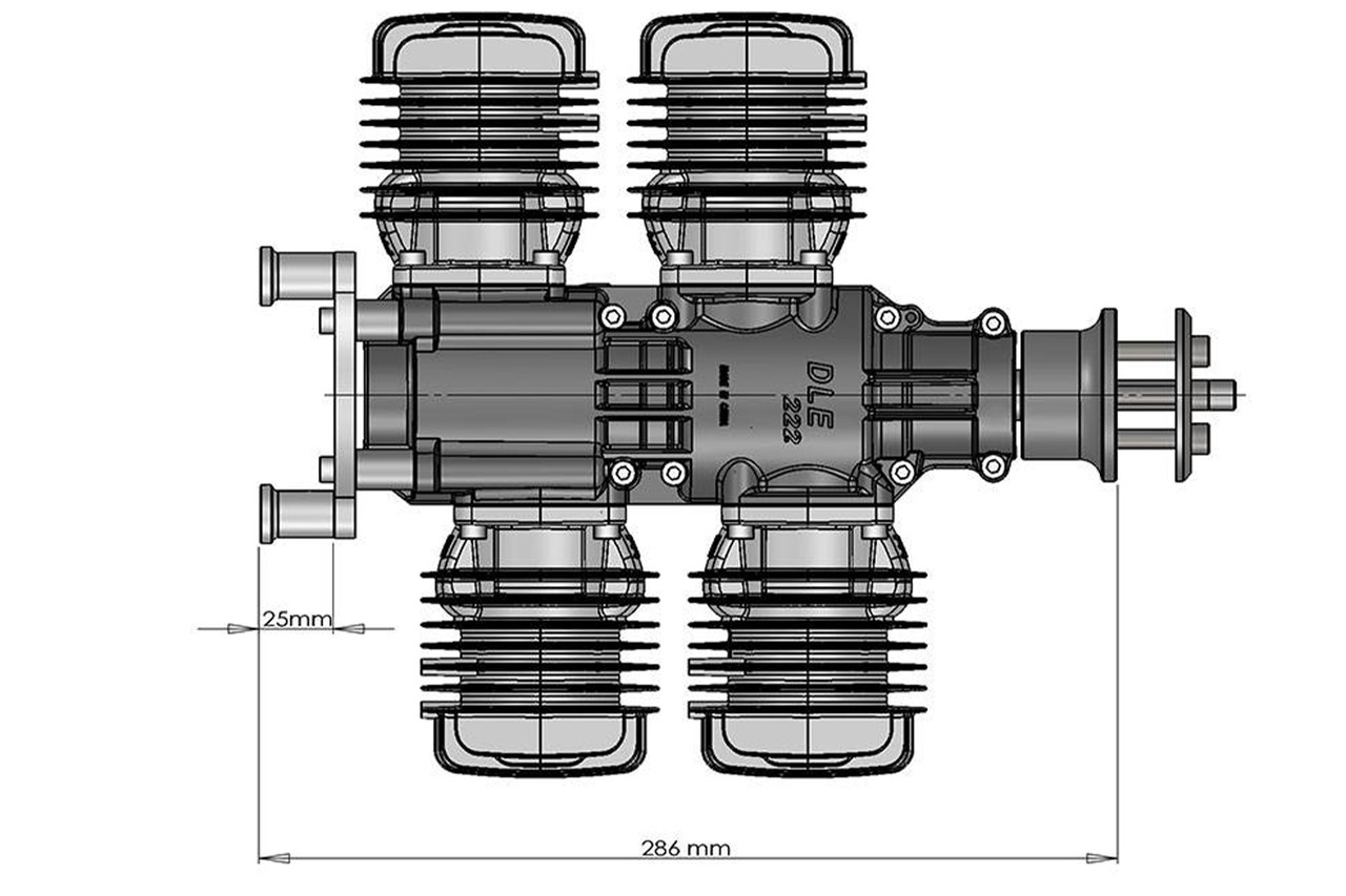 Двигатель DLE 222 EVO - фото 4 - id-p1962702384