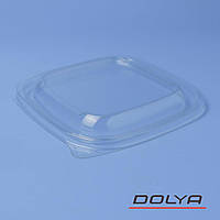 Крышка прозрачная квадратная для контейнера под салат 250-375-500 мл РЭТ (УК-500КТ) (960/500/ящ) (015022