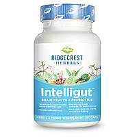 Комплекс для здоровья мозга с пробиотиком, Интеллигут, Intelligut, RidgeCrest Herbals, 60 капсул