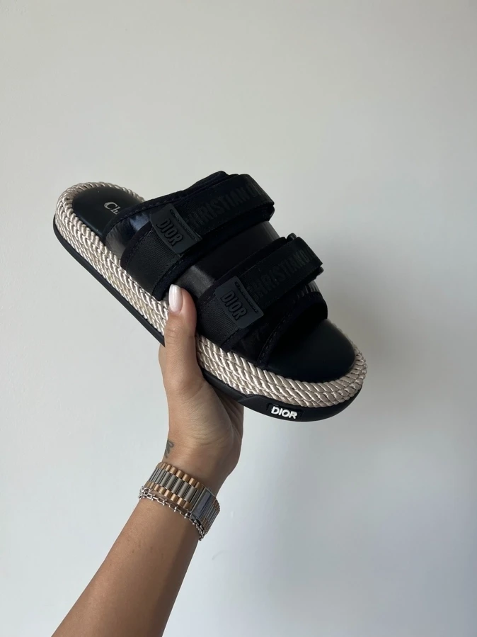 Сліпери діор Dior Slippers Black