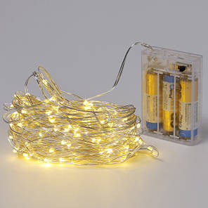 Гірлянда LED тепле світло 100 світлодіодів 10 м. 12530, фото 3