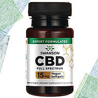 Конопляное масло Swanson КБД 15 мг 60 гелевых капсул