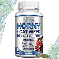 PureMax Labs Horny Goat Weed 1590 мг на порцию (Трава Роговой козий + Мака) 90 капсул