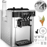 Настольная машина для производства мягкого мороженого, ЖК-панель, 4 насадки, емкости 2 х 6л, 2200 Вт 220 В Ice