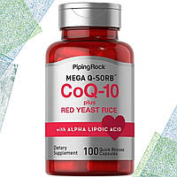 Piping Rock CoQ10 plus Red Yeast Rice with Alpha Lipoic Acid 100 капсул