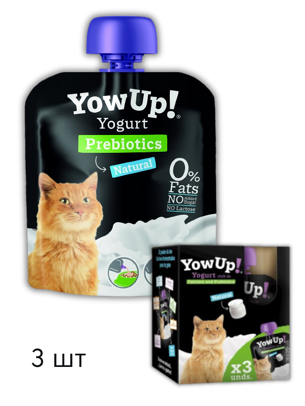 Йогурт для котів YowUp з пребіотиками 255 g (Набір 3 шт по 85 g)