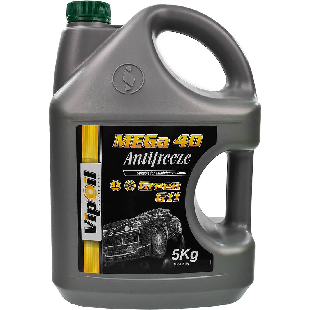 VIPOIL MEGa 40 G11 зелений -39 °C, 5 л (335798) готовий антифриз, фото 1