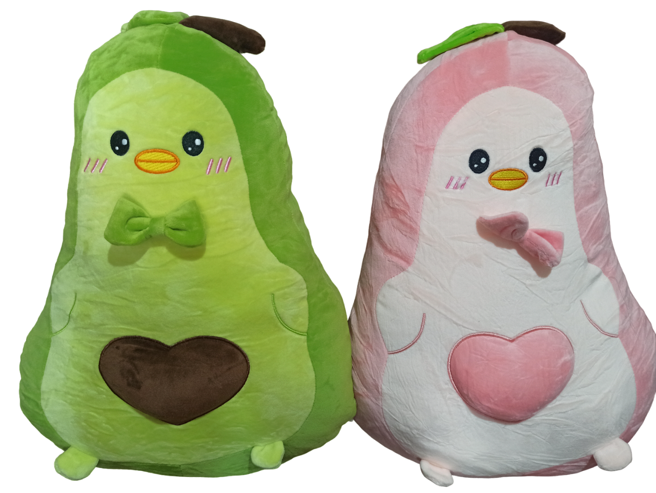 М'яка Плюшева Іграшка-Подушка Авокадо 40 см, колір зелений та рожевий