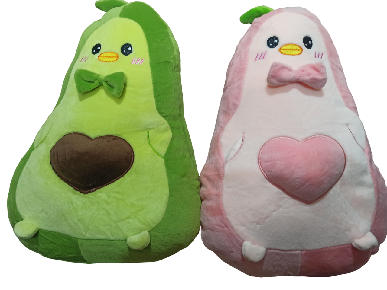 М'яка Плюшева Іграшка-Подушка Авокадо 50 см, колір зелений та рожевий