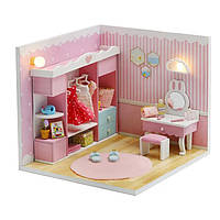 Ляльковий 3D будиночок конструктор DIY House Румбокс Lovely Cloakroom Hongda Craft S2011 + захисний купол