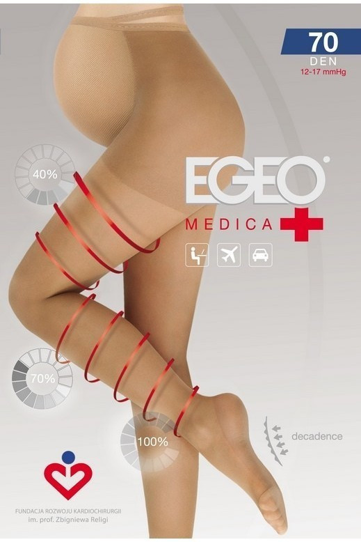 Колготки жіночі EGEO Medica 70 Den компресійні для вагітних 2 nero