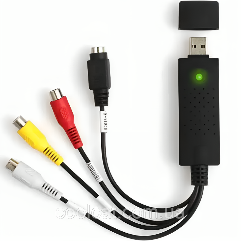 Внешняя USB карта видеозахвата EasyCap / Адаптер-переходник для видеокамеры - фото 1 - id-p1962819325