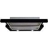 Кухонна телескопічна витяжка, чорний скляний фасад Luxor Fantom BK потужність 1000 куб/м., фото 2