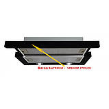 Кухонна телескопічна витяжка, чорний скляний фасад Luxor Fantom BK потужність 1000 куб/м., фото 4