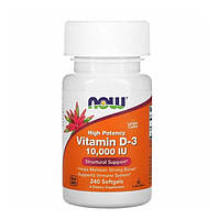 Витамин D NOW Foods Vitamin D-3 10000 IU 240 Softgels ZK, код: 7576397