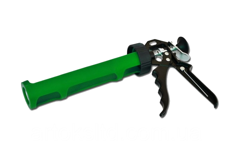 Пистолет для герметика, полуоткрытый пластмассовый, металлическая ручка FAVORIT - фото 2 - id-p47717791