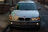 Ангелські очі bmw e46 CCFL, очі на БМВ Жовті 2x131MM+2x146MM, фото 10