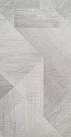 Шпалери вінілові на флізеліні Grandeco Universe метрові абстракція фігури 3д сірі білі сріблясті