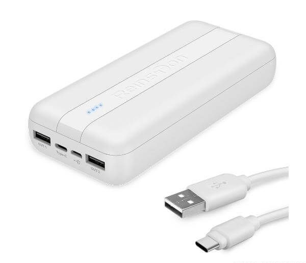Універсальний зарядний акумулятор Powerbank Reinston EPB028 20000mAh (port USB-C) Білий