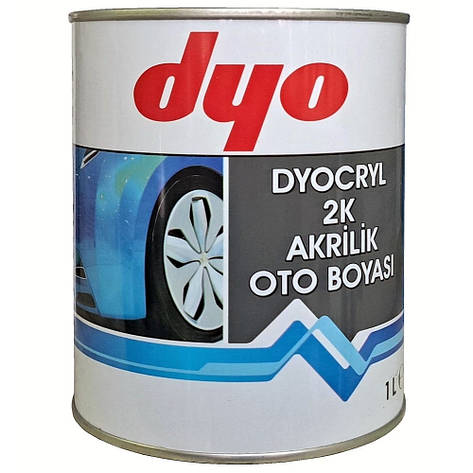 Акрилова автоемаль без затверджувача колір Lada 601 чорний Dyo 2K Acryl 1л, фото 1