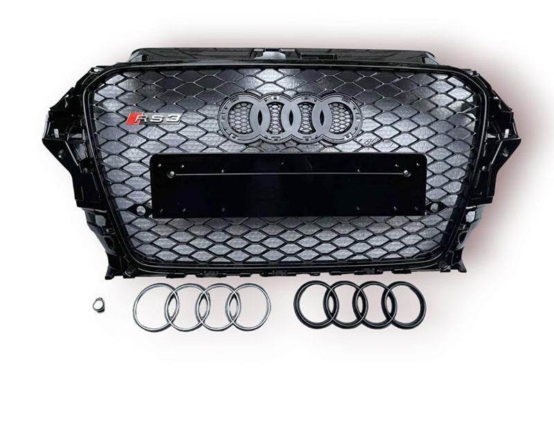 Решітка радіатора Audi A3 2012-2015 стиль RS3 (Black), фото 1