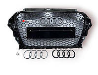 Решетка радиатора Audi A3 2012-2015 стиль RS3 (Black)