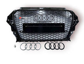 Решітка радіатора Audi A3 2012-2015 стиль RS3 (Black)