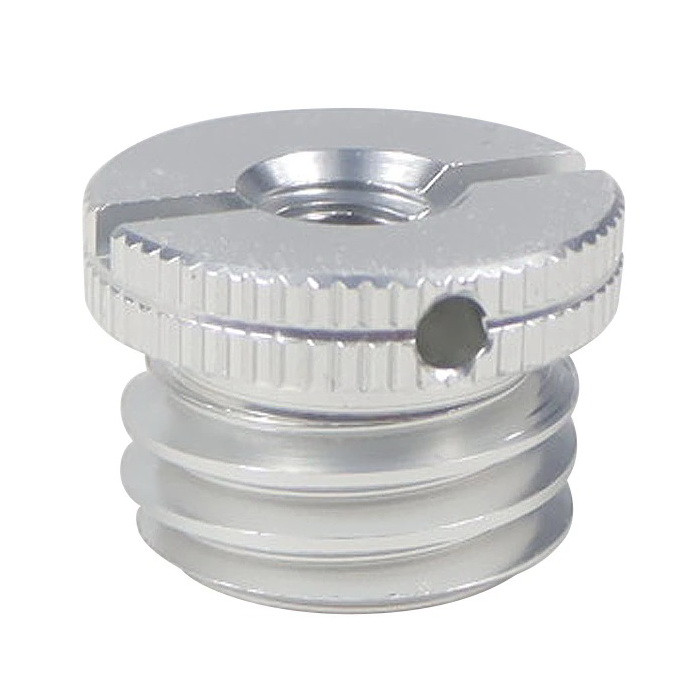 Перехідник адаптер 1/4 ⁇  - 5/8 ⁇  (мама-тато) Alitek RST-50 Silver шліц (широкий крок різі)