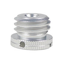 Перехідник адаптер 1/4 ⁇  - 5/8 ⁇  (мама-тато) Alitek RST-50 Silver шліц (широкий крок різі), фото 4