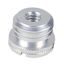 Перехідник адаптер 1/4 ⁇  - 5/8 ⁇  (мама-тато) Alitek RST-50 Silver шліц (широкий крок різі), фото 5