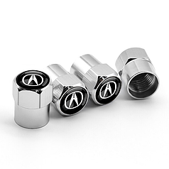 Ковпачки на ніпель з лого Acura Alitek Short Silver Акура (4 шт.)
