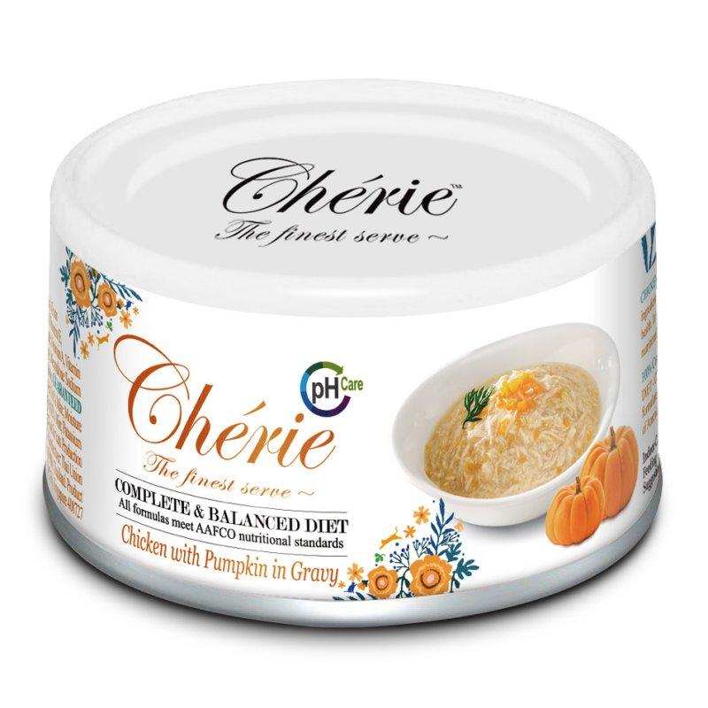 Корм вологий Cherie Complete&Balanced (Urinary) для підтримки сечовивідних шляхів у котів з куркою та гарбузом, 80 г