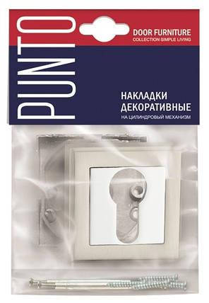 Накладка під циліндр PUNTO ET QL SN/CP-3 матовий нікель/хром, фото 4
