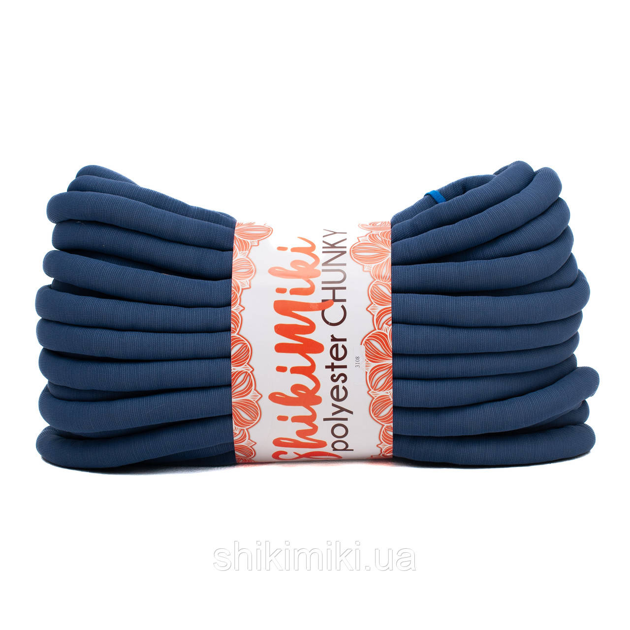 Шнур з наповнювачем Shikimiki Polyester Chunky, колір Синій джинс, фото 1