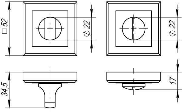 Накладка WC-фіксатор PUNTO BK6 QL ABG-6 зелена бронза, фото 2