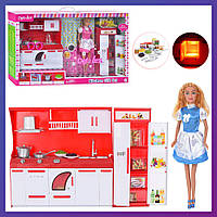 Игрушечная кукла Defa 8085 Набор кукла с кухней и аксессуарами