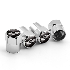 Ковпачки на ніпель для MINI Cooper Short Silver Міні Купер (4 шт.)