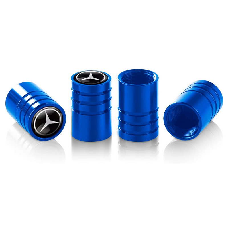 Ковпачки на ніпель для Мерседес Alitek Long Blue Mercedes — 4 шт.