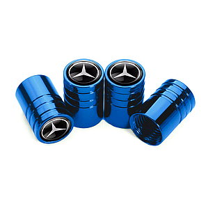 Ковпачки на ніпель для Мерседес Alitek Long Blue Mercedes — 4 шт., фото 3