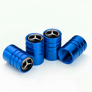 Ковпачки на ніпель для Мерседес Alitek Long Blue Mercedes — 4 шт., фото 2