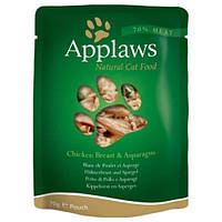 Applaws Chicken Breast with Asparagus in Broth консервы для кошек Куриная грудка и Спаржа в бульоне 70 гр