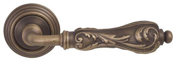 Дверні ручки FIMET FLORA 147-269 F43 матова бронза, фото 1