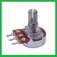 Потенціометр (змінний резистор) лінійний роторний. 100 КОм. WH148 1A-1-18T-B503-L15